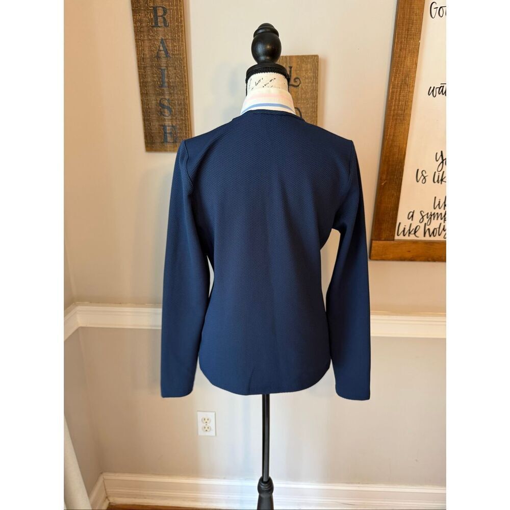 Lady Hagen Women's Quarter-Zip Mock Neck Long Sleeve Golf Top Navy Blue Small - Picture 4 of 9